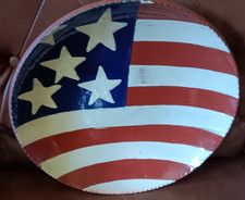 Vintage Turtlecreek Potters David T. Smith Redware American Flag Plate Charger picture
