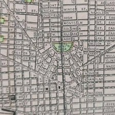 Vintage 1900 DETROIT MICHIGAN Map 22
