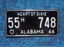 1966 Alabama License Plate - Unused picture