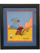 Chuck Jones Autographed Road Runner Sericel 
