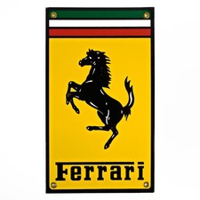 Vintage Ferrari Horse Porcelain Automotive Advertising 12x7 Metal Sign I -E picture