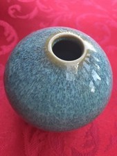 Mid century Ceramic Bud Vase with A Blue Reactive Glaze Finish picture