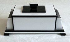 MINT 1930s Art Deco Early Plastic Cigarette/Vanity Box - Machine Age Style picture