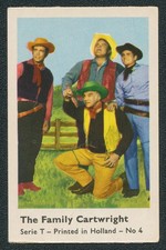 1969 THE FAMILY CARTWRIGHT TV & MUSIC STARS PRINTED IN HOLLAND CARD SERIE T 4 EX picture