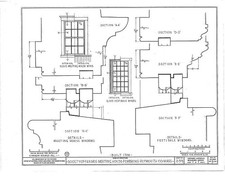North Pembroke Massachusetts Society of Friends Meetinghouse 1706 Plan 1900s picture