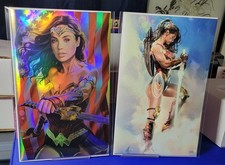 Female Force Gal Gadot 2025 Horn Flag Virgin Foil Ltd 2/25 & Ao Virgin Ltd 2/75 picture