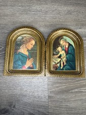 Virgin Mary & Madonna And Child By Sandro Botticelli. Italy Christian Art VTG picture