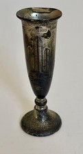 1933-1934 Chicago World's Fair Souvenir Bud Vase Federal Building Hall of Scienc picture