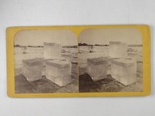 Minnesota Ice Harvest Large Blocks Frozen Lake Whitney Zimmerman Stereoview picture