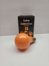Orange Halco Colorations  Light Bulb 25 Watts 130V Christmas Party A19  picture