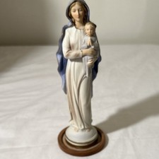 Vintage Hand Painted Madonna and Child Baby Jesus Statue picture