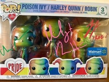 Funko Pop Pride 3 Pack Autographed. Margot Robbie, Uma Thurman, Loren Lester picture