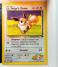 Pokémon Gym Heroes Lt. Surge's Eevee 51/132 English 2000 Ken Sugimori picture