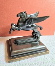RARE 1930s Mobil Gas Oil Flying Pegasus Bronze Paperweight Award picture