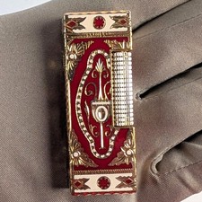 Stunning Dunhill Vintage Roy King Red Lacquer Gold Mint Condition picture