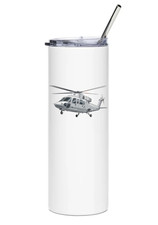 Sikorsky S-76B Stainless Steel Water Tumbler with straw - 20oz. picture