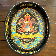 Vintage Anheuser-Busch Brewing Ass'n St. Louis MO Metal Beer Tray picture