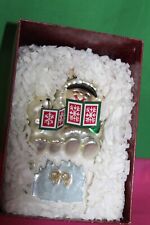 Hallmark Crown Reflections Frosty Friends Ed Seale Glass Holiday Ornament 1999 picture