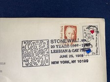 KEITH HARING Stonewall LGBTQ 1989 Unique Art For FIRST DAY COVER Stamp picture