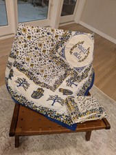 12pc Judaica Shabbat Tablecloth Set W/10 Napkins & Matching Challah Cover picture