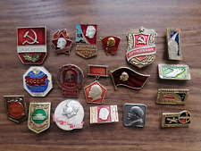 Vintage USSR badges on the themes:Space, Lenin, Communist propaganda and others. picture
