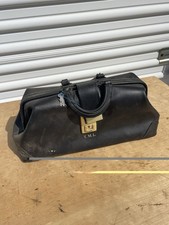 Vtg Leather Doctor Medical Bag Satchel Case With KEY, Great Wear Cool Piece picture