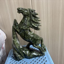 1PC  Natural Xiuyan jade Quartz Carved horse's head skull Crystal healing  decor picture