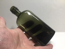 Small Antique Applied Lip Medicinal Style Liquor Flask. picture
