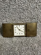 Vintage Semca Swiss Seven Jewels Desk Travel Alarm Clock, Brass picture