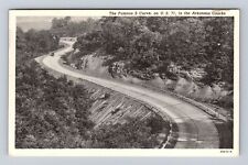 Ozarks AR-Arkansas, Famous S Curve, Antique Vintage Souvenir Postcard picture