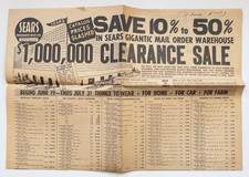 Vintage Sears Roebuck Co Postcard Size Ad Flyer Sleds Toys Worcester MA UX18 picture