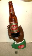 FALLS CITY beer black hand & botttle chalk back bar display KENTUCKY picture