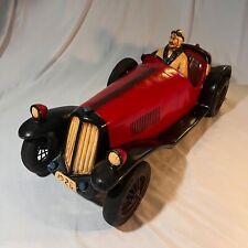 Vintage Classic Large Racing Sport car Bugatti Model Sculpture with Driver 26
