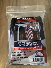 Valley Forge US American Flag 3'x5' PRINTED Poly/Cotton 100% Made in the USA picture