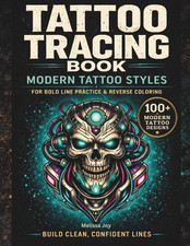 Tattoo Tracing Book: Modern Tattoo Styles for Bold Line Practice & Reverse Color picture