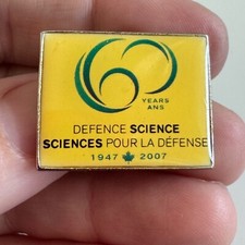 2007 Defence Science Sciences Pour La Defense 60 Years Anniversary Pin Canada picture