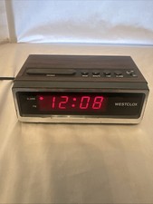 Vintage Westclox Digital Red LED Alarm Clock Tested 1987 22651 picture