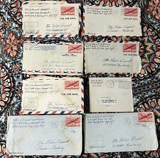 (8) World War 2 Era 1945 vintage letters home, Girlfriend, Wife, ❤️ V-mail Army picture