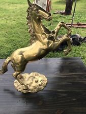 large vintage brass horse statue picture