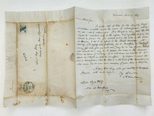 1847 antique LETTER windsor vt A. WARDNER montpelier Doct DYER STORY legislature picture