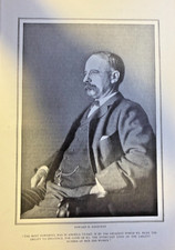 1909 Vintage Magazine Illustration Edward H. Harriman Railroad Baron picture