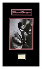 Frederic Remington Autograph Cut Museum Framed Ready to Display picture