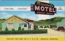 Missoula, MT: Missoula Motel - Vintage Missoula County, Montana Postcard picture