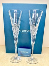 Waterford Happy Celebrations Crystal Champagne Flutes Pair 11