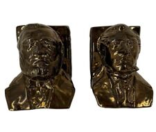 Joseph Smith Brigham Young LDS Ceramic Bookends Bronze Color picture