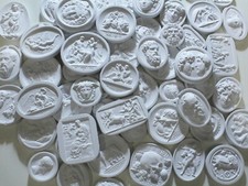 Set of 35 Mixed Plaster Intaglios, Grand Tour Plaster Intaglio Cameo, Wall Art picture