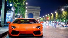 Cars lamborghini aventador night shot supercar car sport Art Print Poster 11x17 picture