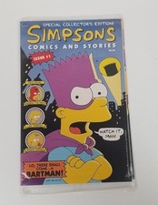 SIMPSONS COMICS AND STORIES 1 Bongo Bart 1993 Comic Book 90's Sealed Polybag VTG picture