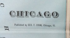 Vintage 1902 CHICAGO ILLINOIS Map 14