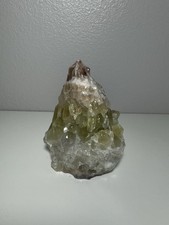 Raw Multi-Color Quartz Crystal Cluster 3.7 lb Green & Peach Tip 5.5 picture